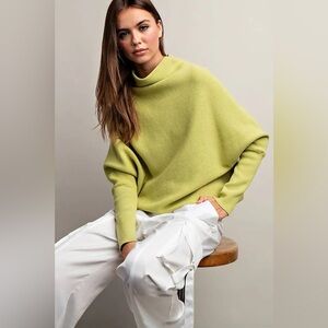 Eesome Dolman Sleeve Slouch Mock Neck Pullover